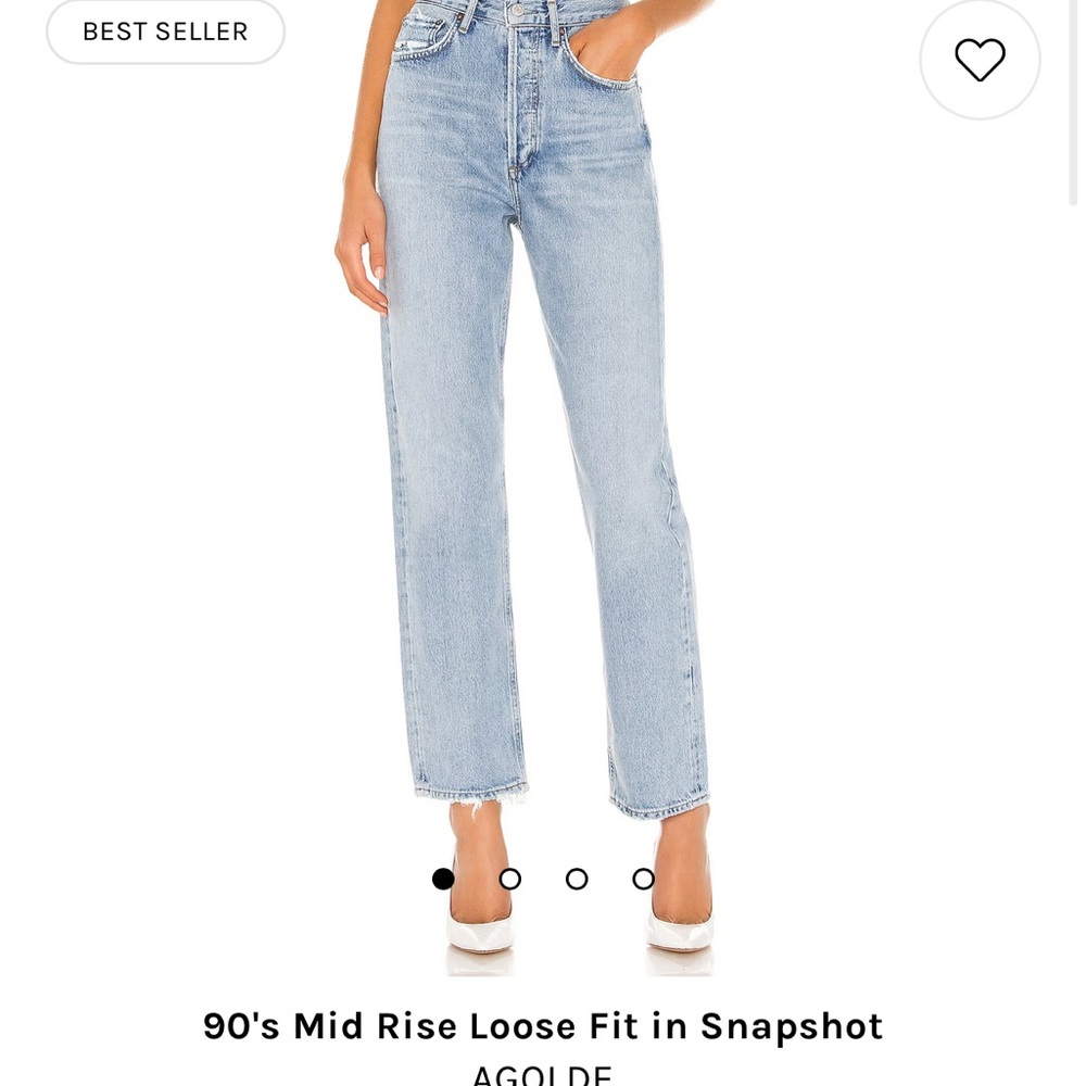 90’s mid rise loose fit agolde jeans